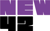 Black and purple New 42 studios logo