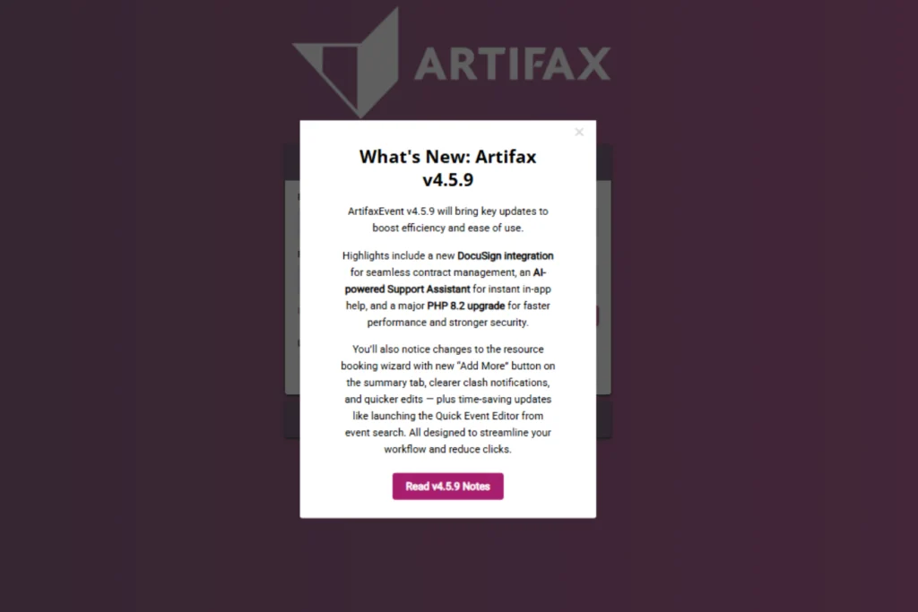 Artifax Help Centre homepage with a search bar and categories like Getting Started, Community, and Contact Support.