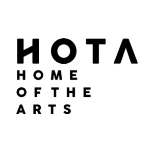 HOTA Home of the Arts logo in black and white.