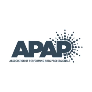 Logo of APAP with the acronym in bold letters beside a radiating dot pattern and the text ‘Association of Performing Arts Professionals’ underneath.