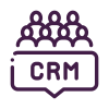 CRM icon showing a group of people with CRM label